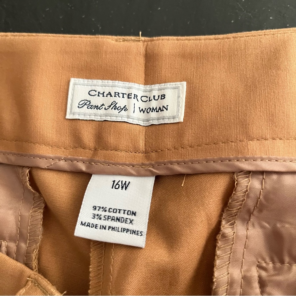 Charter Club NWT women’s Warm Toffee Straight leg Pants - Picture 4 of 5